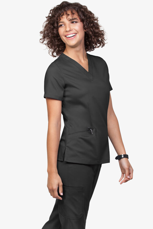 Conjunto de uniforme m&eacute;dico Tafford Active Stretch estilo jogger con 5 bolsillos para mujer - Onyx Black - 3