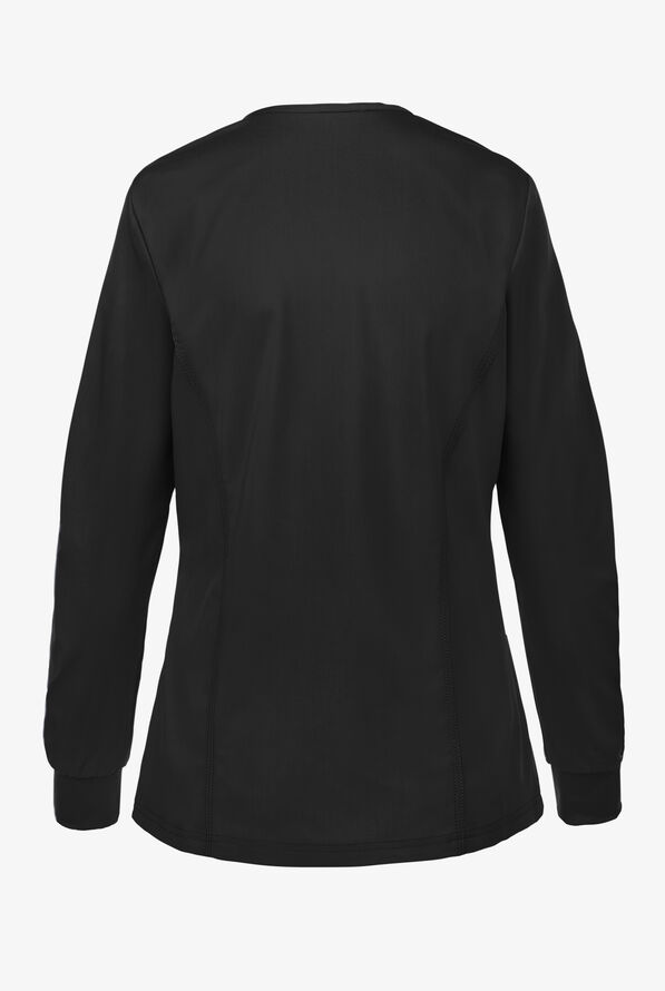 Healing Hands Purple Label Daisy Women's 4-Pocket STRETCH Scrub Jacket - Black - 2