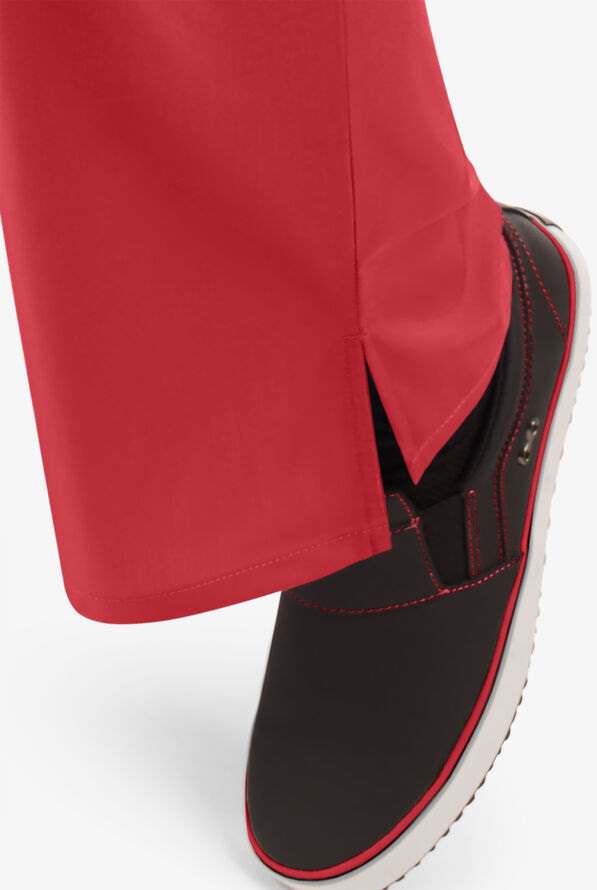 Cherokee Workwear Women's 3-Pocket Flare Leg Drawstring Scrub Pants - Red - 5