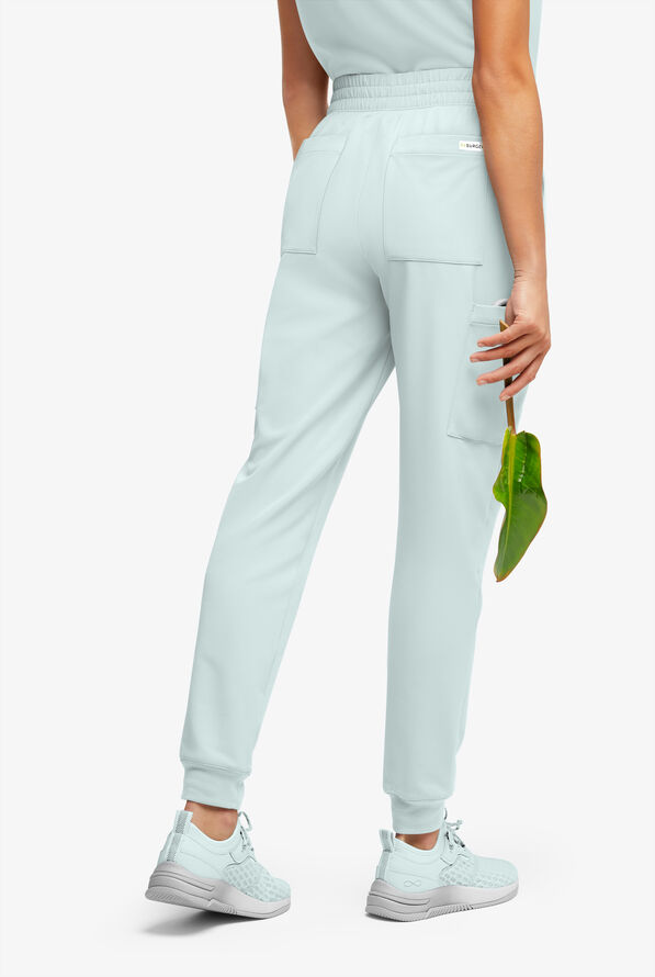 Pantalón médico ReSurge Amber estilo jogger con piernas pitillo y 7 bolsillos para mujer - Horizon Haze - 4