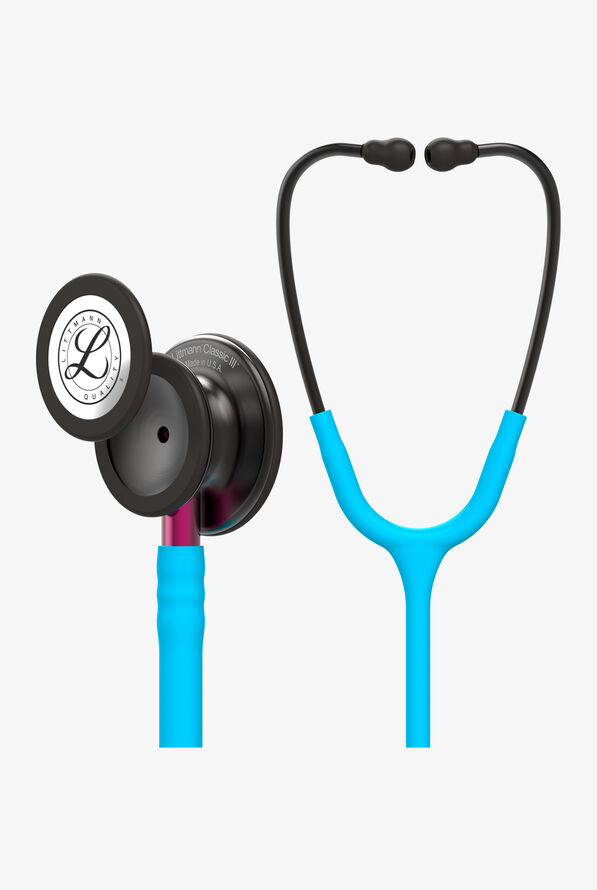 3M™ Littmann® Classic III™ Smoke Finish Turquoise Tube Stethoscope - Turquoise - 2
