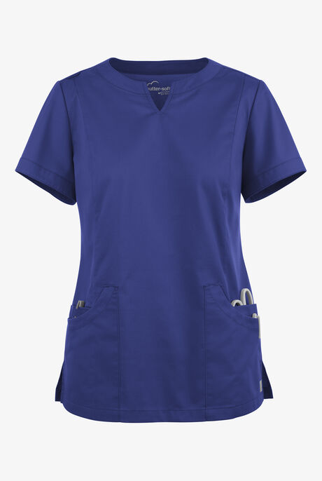Butter-Soft STRETCH Women's 4-Pocket Notch Neck Scrub Top