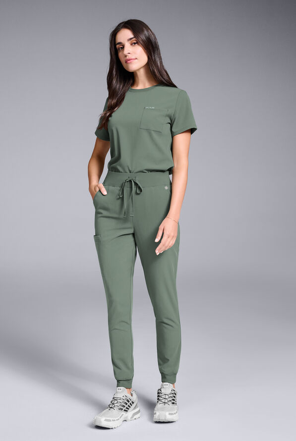 Hypothesis Women's Crew Neck & Jogger Scrub Set - Mineral - 2