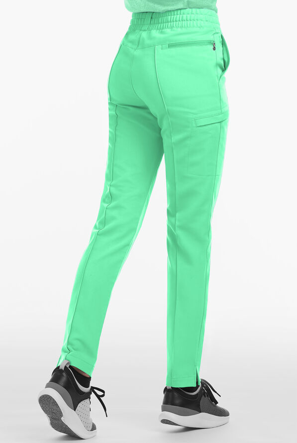 Movement by Butter-Soft Capricorn Women’s 7-Pocket Skinny Pintuck Scrub Pants - Neo Mint - 2
