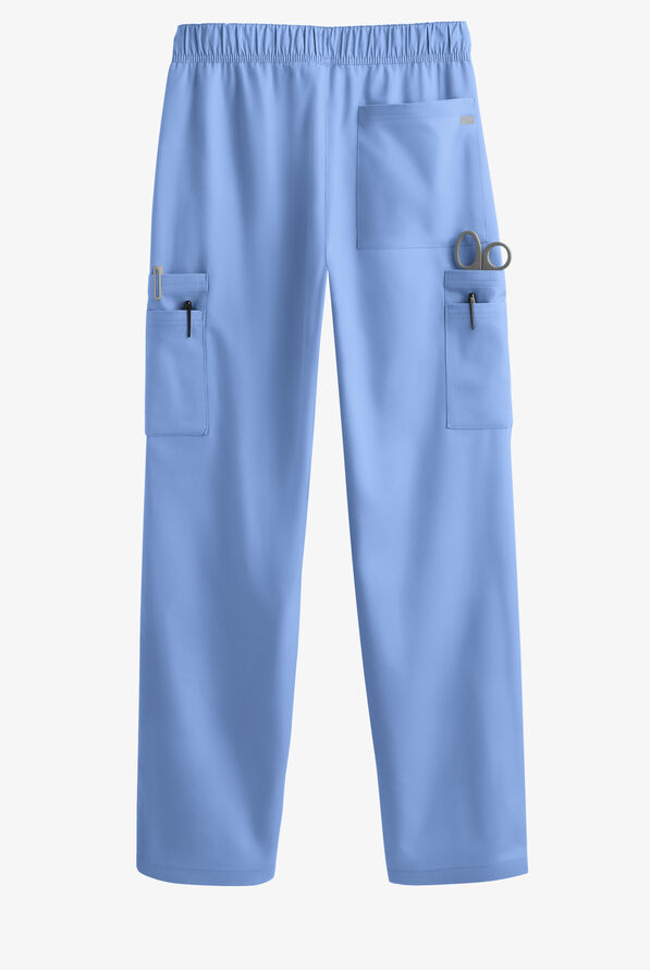 Butter-Soft Originals Men's 9-Pocket Straight Leg Cargo Scrub Pants - Ceil Blue - 3