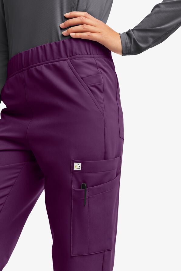 Butter-Soft Women's 13-Pocket Cargo Scrub Pants **Slightly IRREGULAR**  - Eggplant - 2