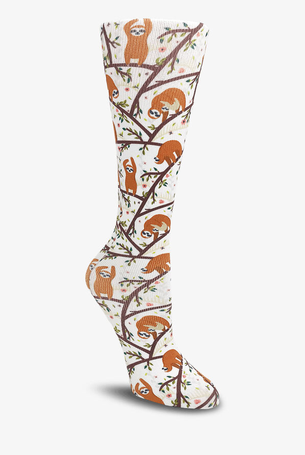 Cutieful Slothin' Around Women's 10-18 mmHg Wide Light Compression Socks - null - 1
