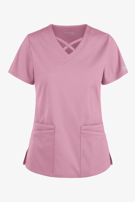 Butter-Soft STRETCH Women's 4-Pocket Crisscross Scrub Top