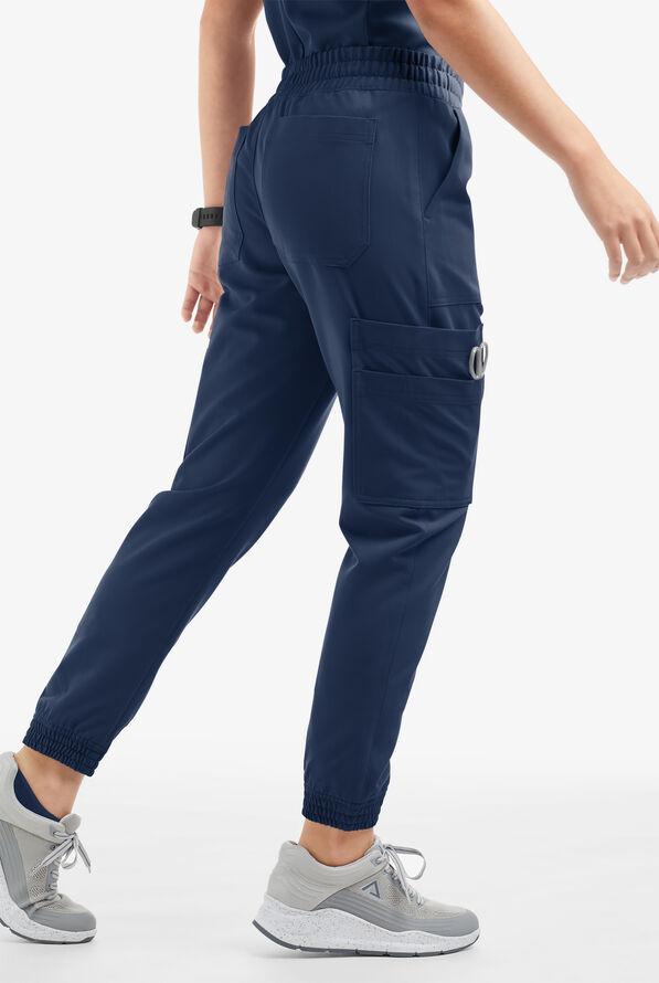 Pantal&oacute;n m&eacute;dico Movement by Butter-Soft Cephei petite estilo jogger con 11 bolsillos para mujer - Navy - 3