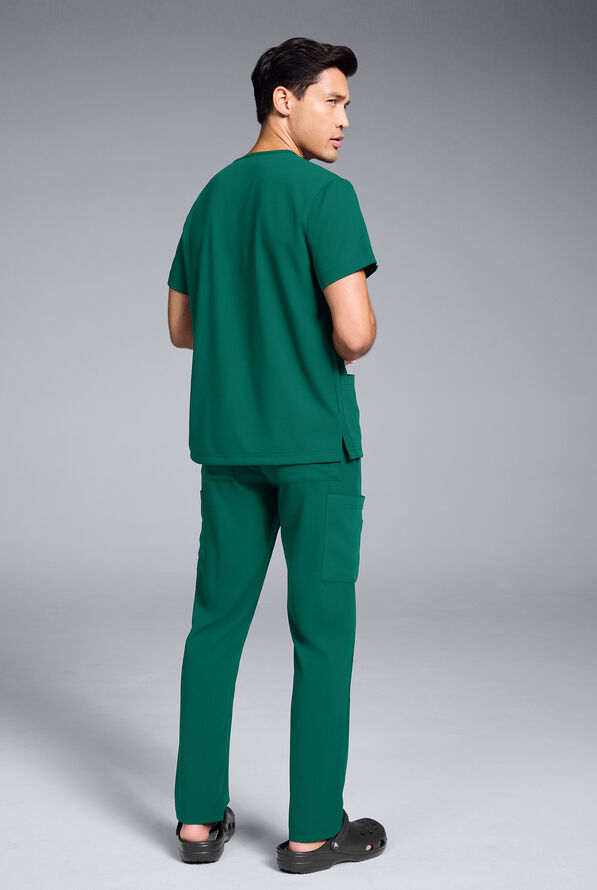 Hypothesis S-R Shift Ready Men's 4-Pocket V-Neck Scrub Top - Hunter - 2