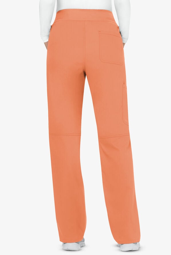 Cherokee Workwear Revolution Women's 4-Pocket STRETCH Pull-On Cargo Scrub Pants - Papaya Juice - 3