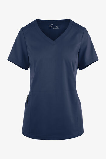 Butter-Soft STRETCH Women's 3-Pocket V-Neck Knit Panelled Scrub Top