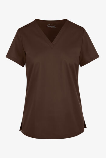 Blusa m&eacute;dica UA Butter-Soft STRETCH con cuello en V para mujer