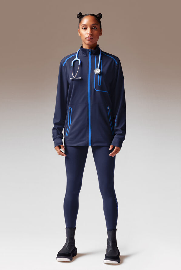 Calzas Hypothesis Homeodynamic de punto tejido estilo yoga con 3 bolsillos para mujer - Navy - 3