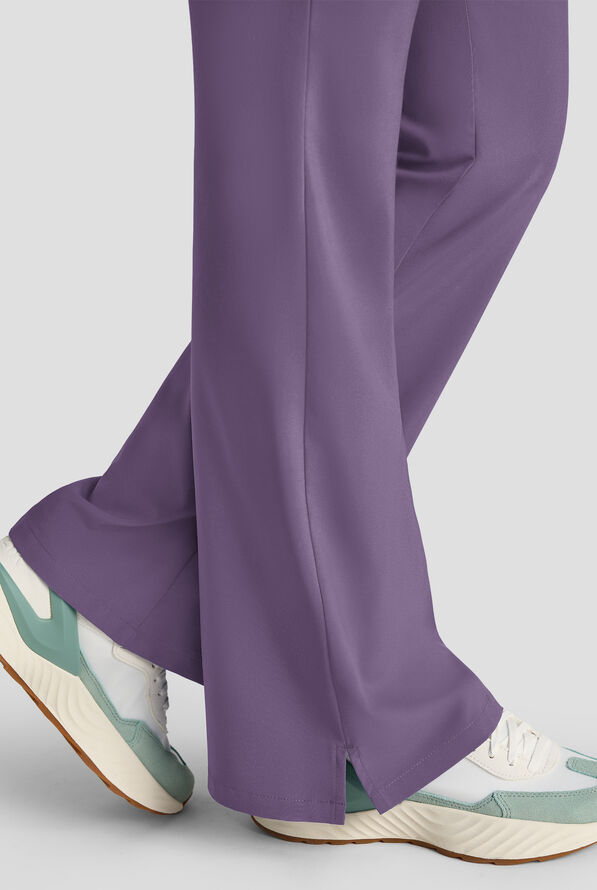 Pantalón médico Easy STRETCH Sydney con piernas acampanadas y 5 bolsillos para mujer - Purple Dusk - 4