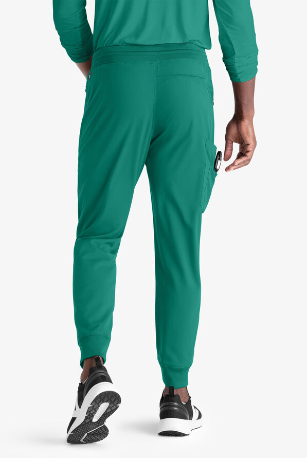 Grey's Anatomy by Barco Spandex STRETCH Murphy Men's 5-Pocket Cargo Jogger Scrub Pants - Hunter - 3