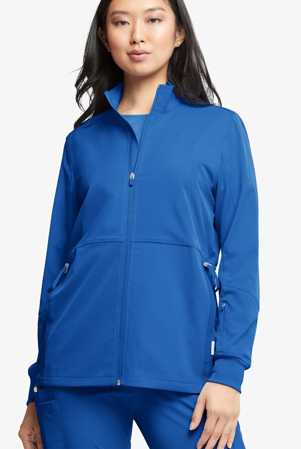 Chaqueta médica ajustable WhisperLite Eris con cremallera y 5 bolsillos para mujer - Royal - 5