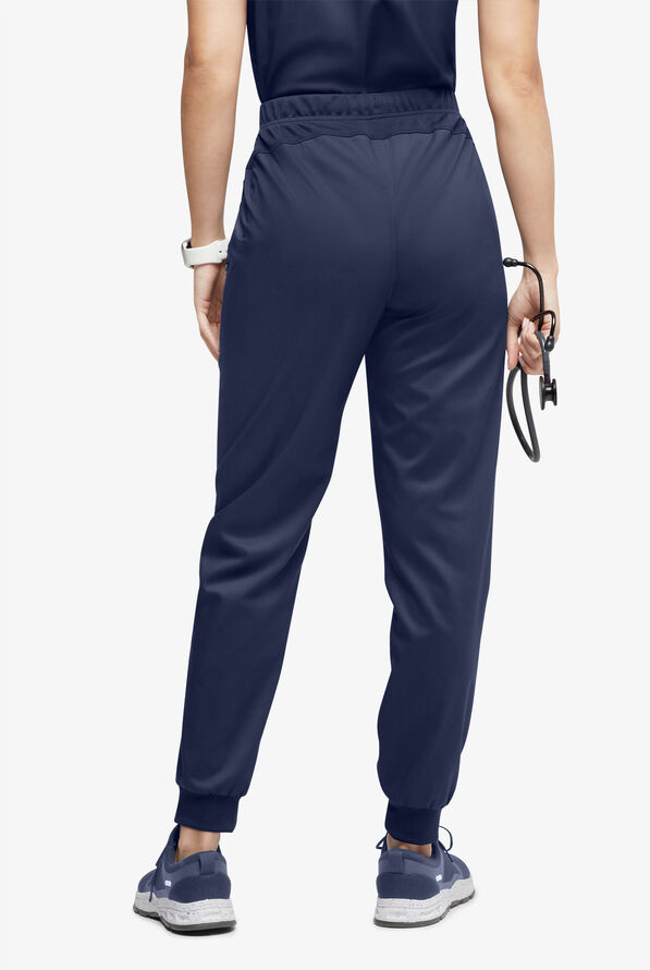 UA Exclusive Cherokee Workwear Revolution Women's 4-Pocket STRETCH Cargo Jogger Scrub Pants - Navy - 3