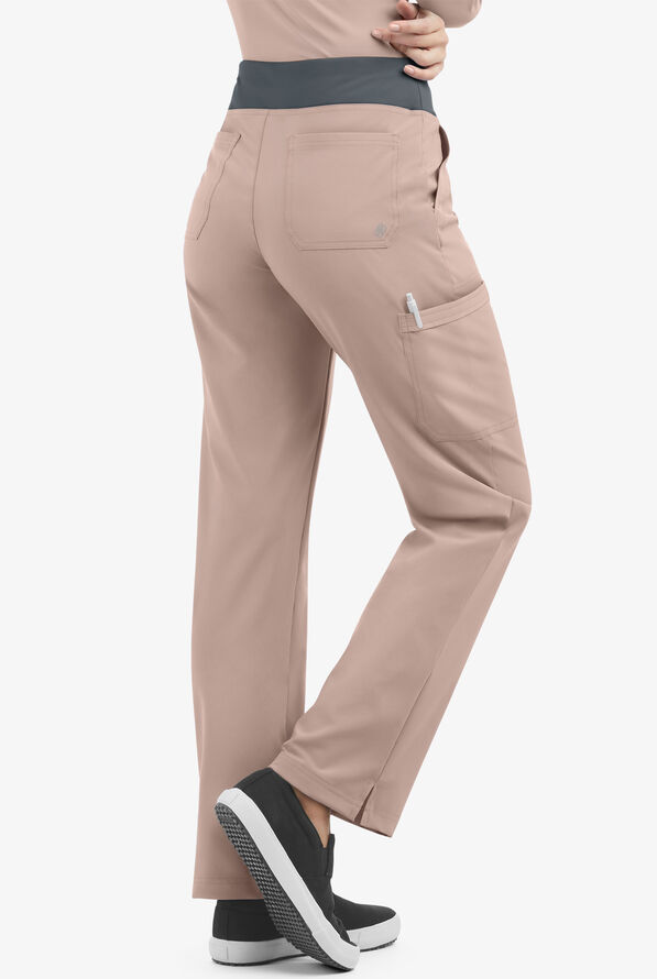 Pantalón médico Easy STRETCH tall Sienna estilo yoga con 5 bolsillos para mujer - Mocha Meringue/Pewter - 2