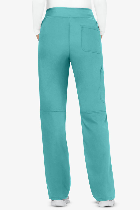 Cherokee Workwear Revolution Women's 4-Pocket STRETCH Pull-On Cargo Scrub Pants - Soft Marine - 3