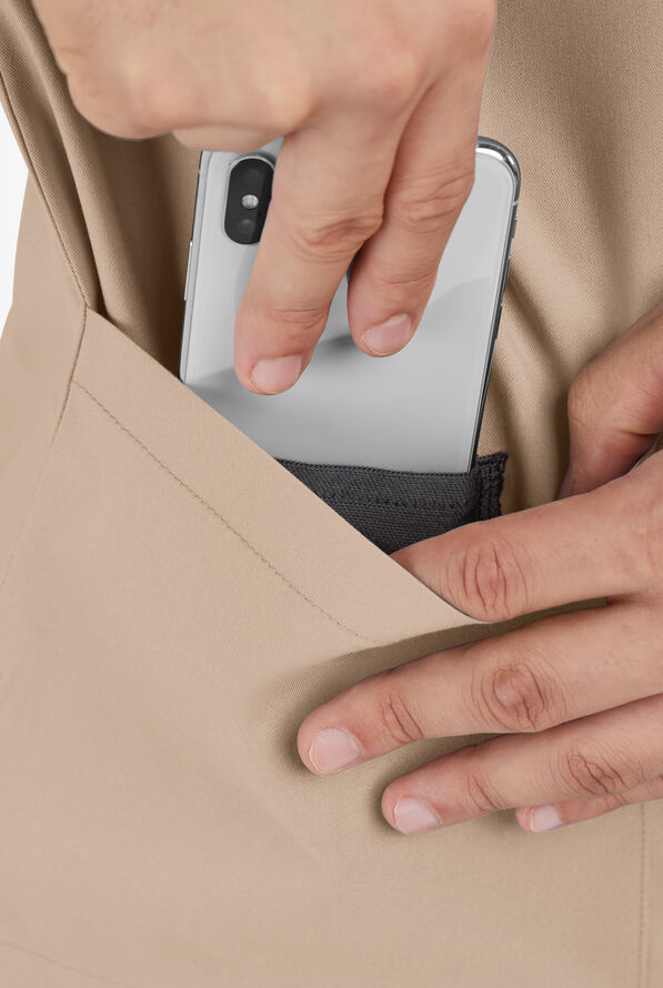 Advantage STRETCH Men's 6-Pocket V-Neck Scrub Top - Iced Latte - 4