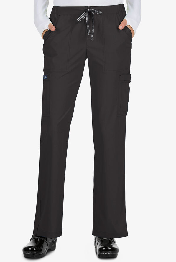 koi Basics Holly Women's 8-Pocket STRETCH Cargo Scrub Pants - Tall - Charcoal - 1