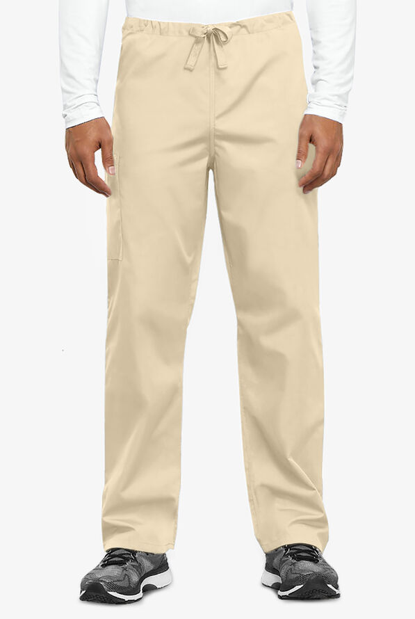 Cherokee Workwear Unisex 3-Pocket Drawstring Scrub Pants - Khaki - 1