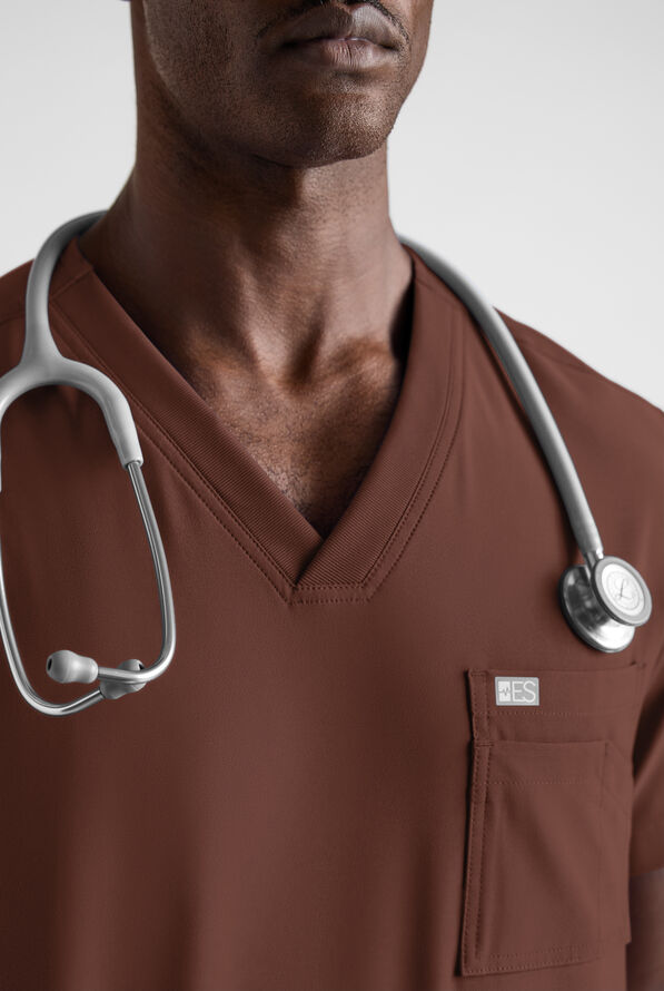 Easy STRETCH Men's Scrub Set - Double Espresso - 4