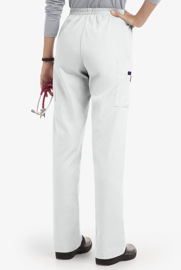 Pantal&oacute;n m&eacute;dico UA Best Buy con piernas rectas y 3 bolsillos para mujer - White - 2