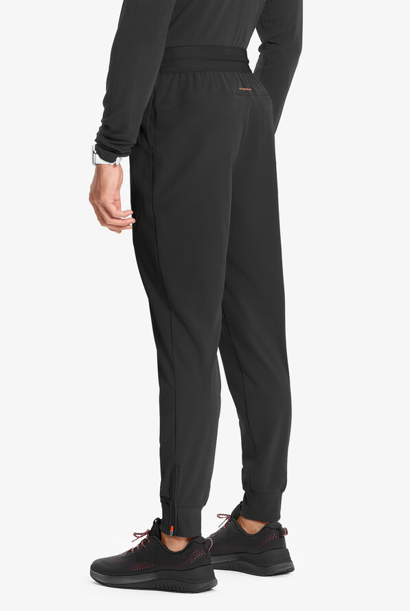 Pantal&oacute;n m&eacute;dico Infinity GNR8 STRETCH estilo cargo jogger con cord&oacute;n interior y 4 bolsillos para hombre - Black/Vivid Orange - 4