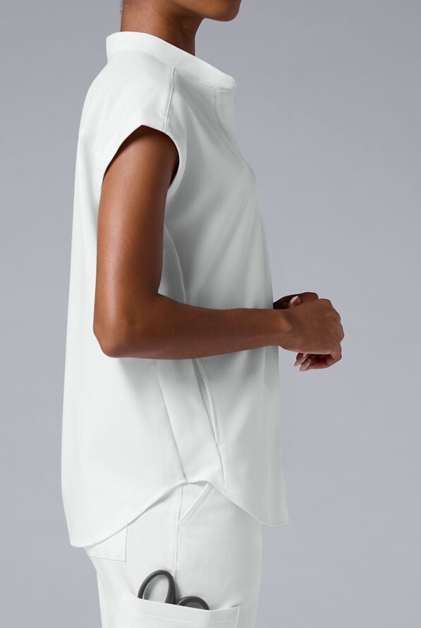 Hypothesis Women's Meta Oversized Dolman Sleeve Scrub Top - White - 4