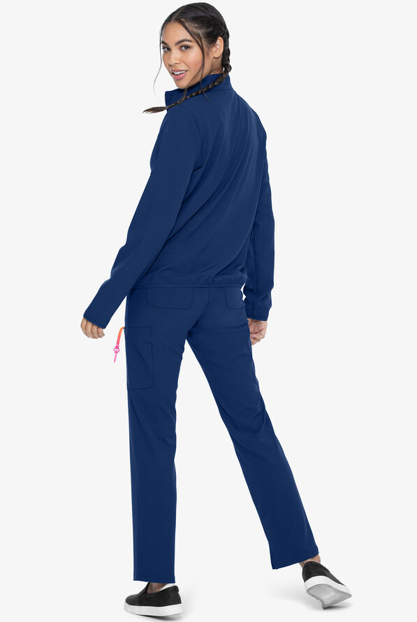 Heartsoul Good Vibes Zip Front Packable Scrub Jacket,Scrub jackets