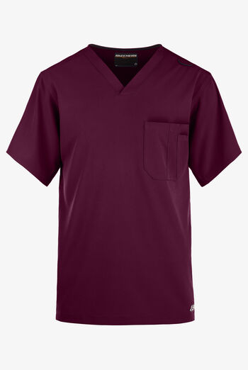 Skechers by Barco Structure Men's 1-Pocket STRETCH V-Neck Scrub Top