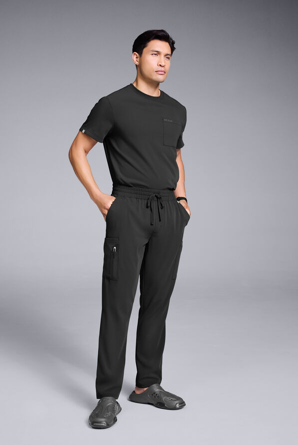 Pantalón médico Hypothesis S-R Shift Ready estilo cargo con piernas rectas y 8 bolsillos para hombre - Jet Black - 2
