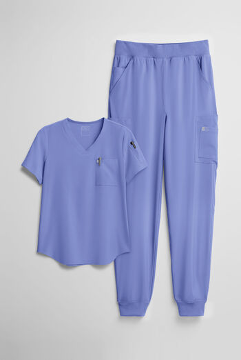 Easy STRETCH Women's 10-Pocket Scrub Set