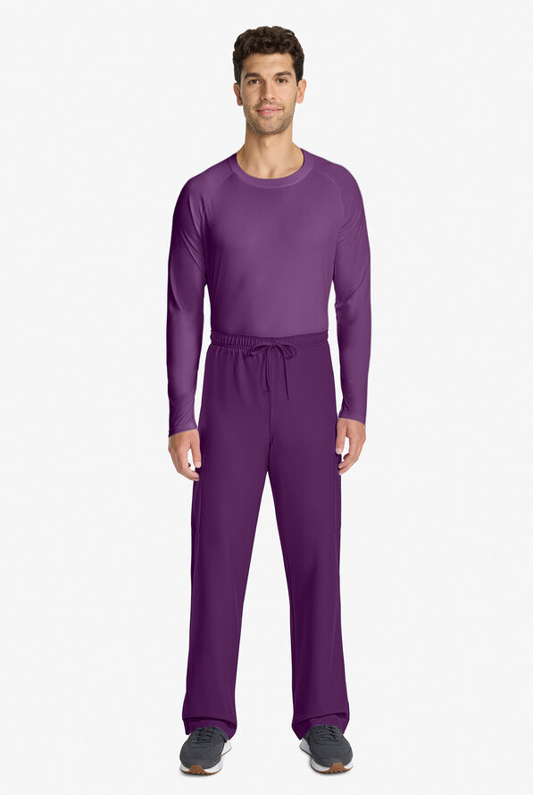 Cherokee Workwear Originals Ultra Unisex 3-Pocket Drawstring Straight Leg Scrub Pants - Eggplant - 5