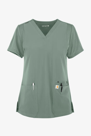 Carhartt Cross-Flex Force Women's 3-Pocket STRETCH Knit Panel Scrub Top