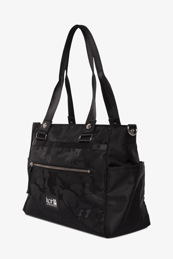 koi Camo Set Go Black Nylon Exterior Tote Bag - null - 3