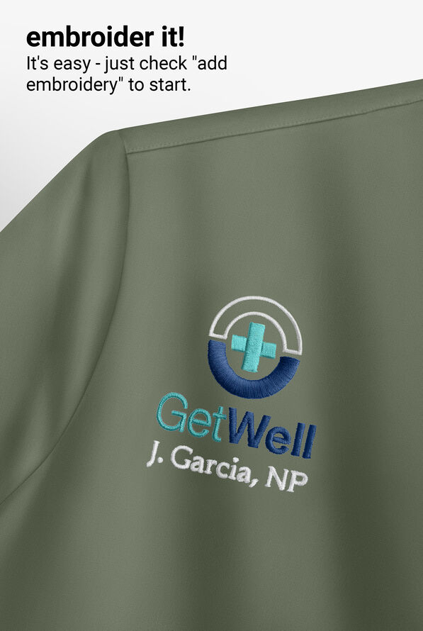 Healing Hands Purple Label Juliet Women's 2-Pocket STRETCH Princess Seam Scrub Top - Olive - 7