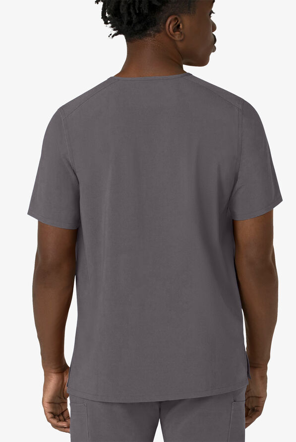 Camisa m&eacute;dica Carhartt Cross-Flex STRETCH con cuello en V y 3 bolsillos para hombre - Pewter - 2