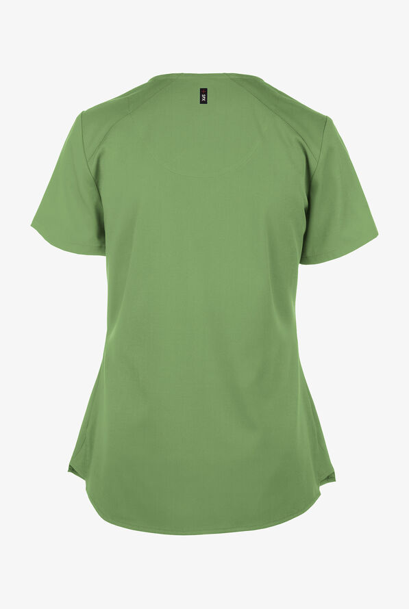 Blusa m&eacute;dica Grey&rsquo;s Anatomy Spandex STRETCH con cuello en V y 4 bolsillos para mujer - Sweet Basil - 3