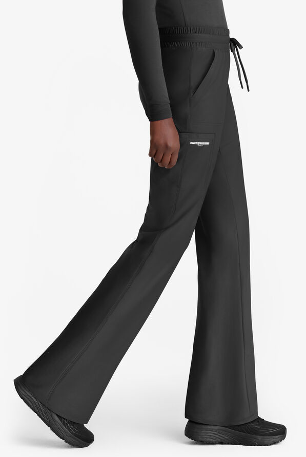 Pantal&oacute;n m&eacute;dico Skechers by Barco Slip-ins Reach STRETCH estilo cargo con piernas rectas delgadas y 4 bolsillos para mujer - Black - 4