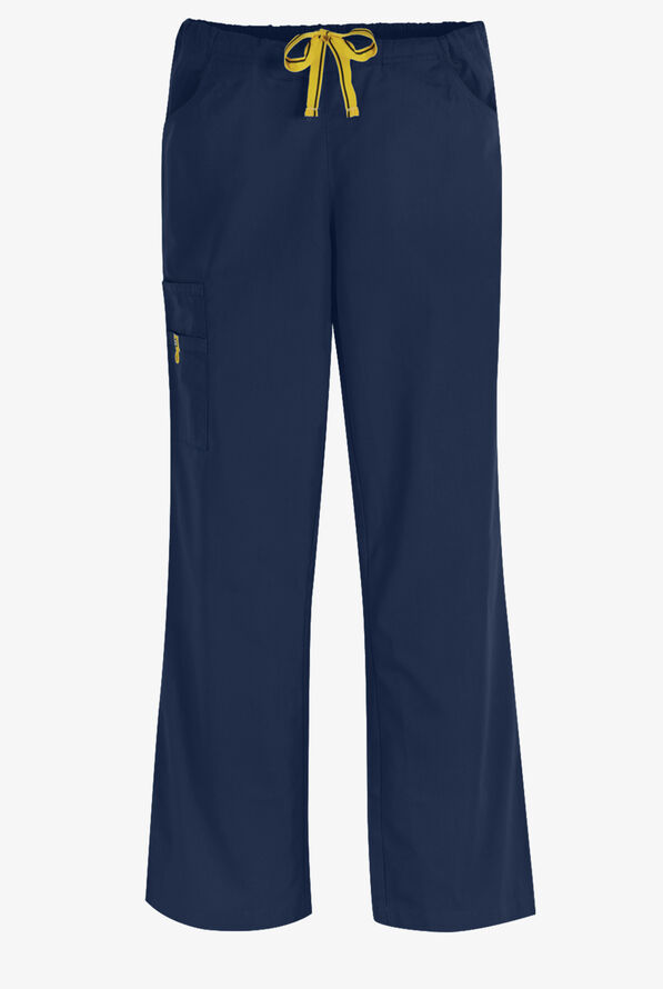 WonderWink ORIGINS Romeo Women's 6-Pocket Elastic Band Scrub Pants - Navy - 1