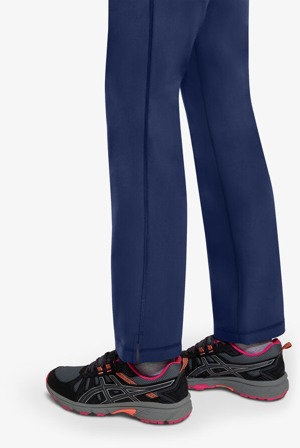 Healing Hands 360 Nisha Women's 6-Pocket STRETCH Rib Knit Waistband Drawstring Scrub Pants - Navy - 2