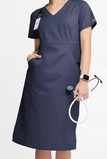 navy blue nurse dress Dark Blue Modest Scrub Set, Muslim Nurse Scrub, Medical Scrub, Women's Scrub Set, Scrub Uniform, Nurse Dress, Medical Uniform, MOODA044