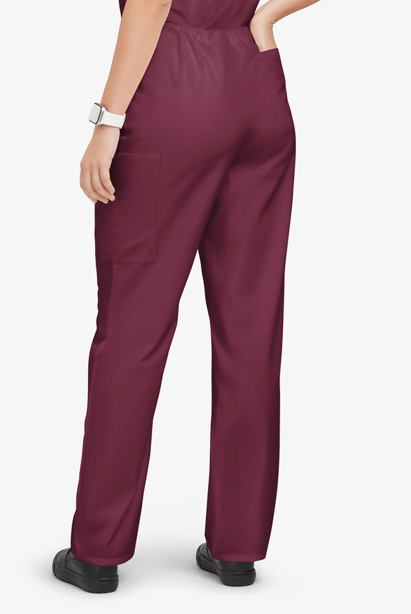 Pantal&oacute;n m&eacute;dico unisex Butter-Soft Originals con piernas rectas holgadas y 4 bolsillos - Wine - 3