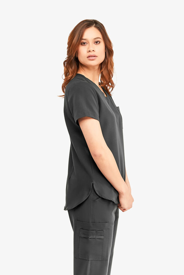 Keswi Women's 1Pocket VNeck TuckIn Scrub Top, Nursing Tops