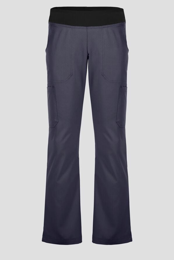 Pantal&oacute;n m&eacute;dico UA Best Buy estilo yoga con cintura de tejido y 6 bolsillos para mujer - Granite/Black - 1