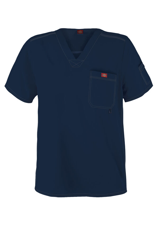 Dickies Gen Flex Youtility Men's 4-Pocket STRETCH V-Neck Scrub Top - Navy - 1