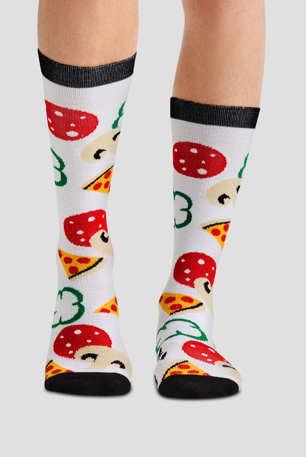 Cherokee Pizza Me Men's 10-15 mmHg Light Compression Socks - null - 1